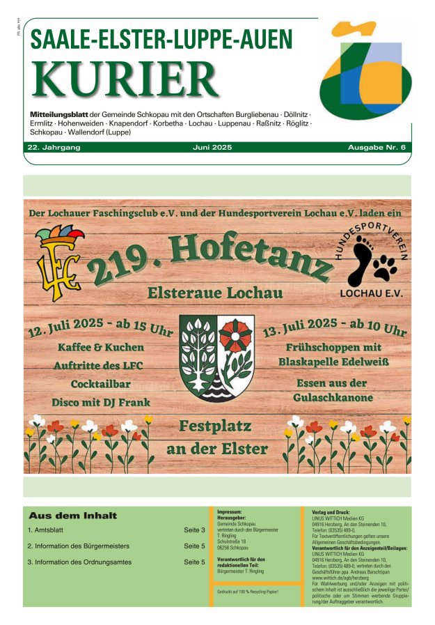 Saale-Elster-Luppe-Auen-Kurier Titelblatt 06/2025