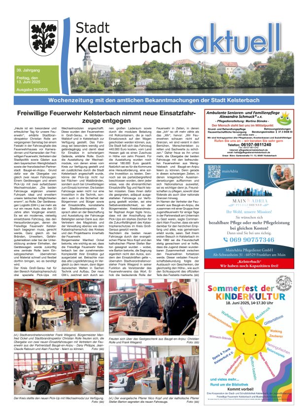 Kelsterbach aktuell Titelblatt 24/2025