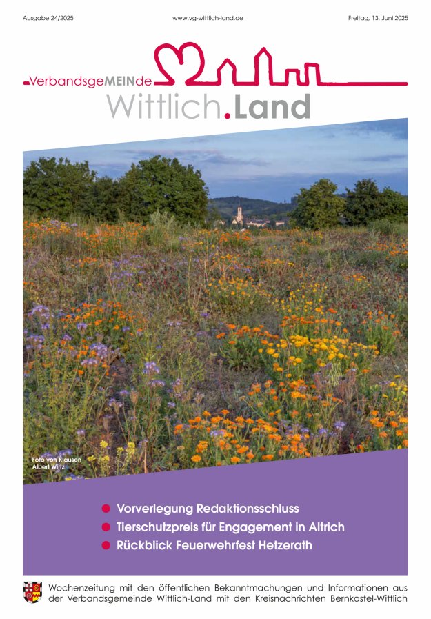 Mein Wittlich.Land Titelblatt 24/2025