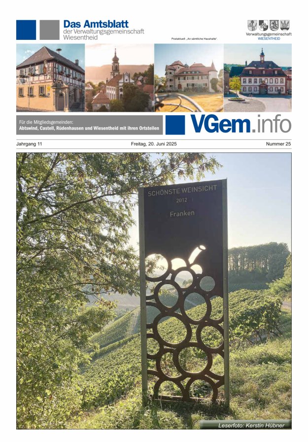 Wiesentheid Titelblatt 25/2025