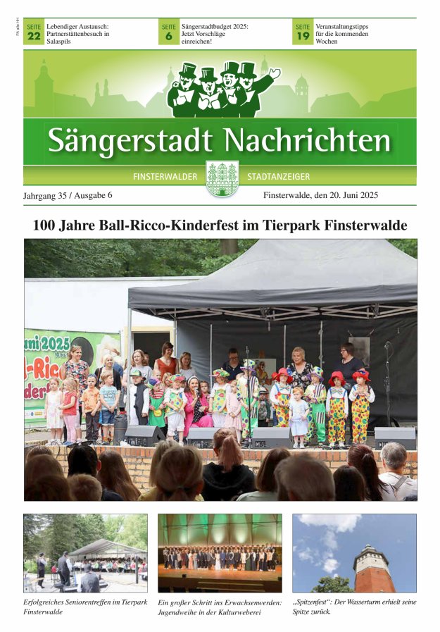 Sängerstadt Nachrichten  Titelblatt 06/2025