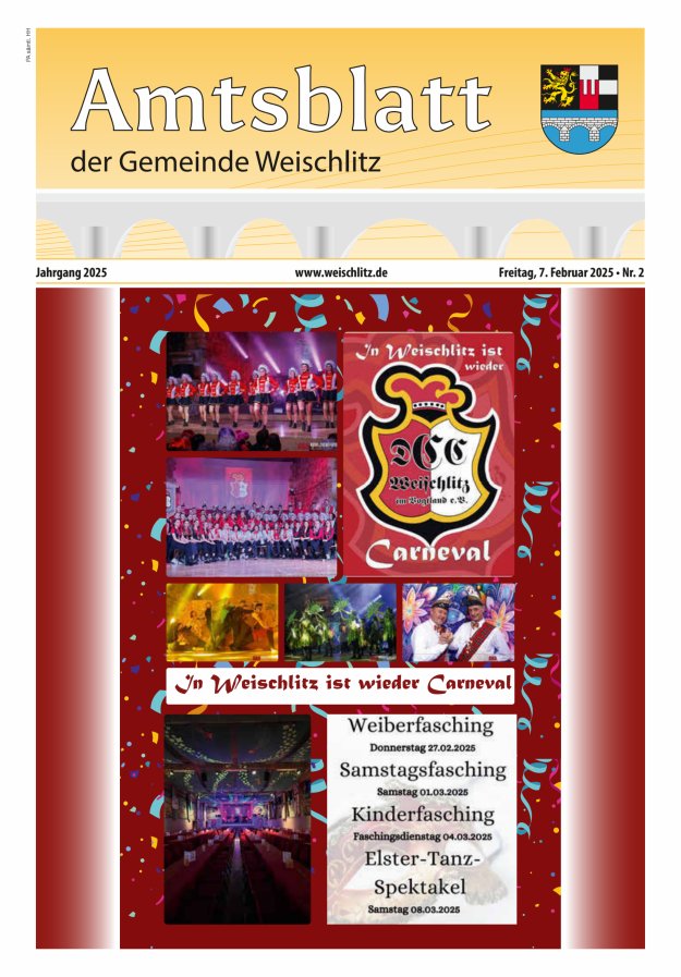 Amtsblatt der Gemeinde Weischlitz Titelblatt 02/2025