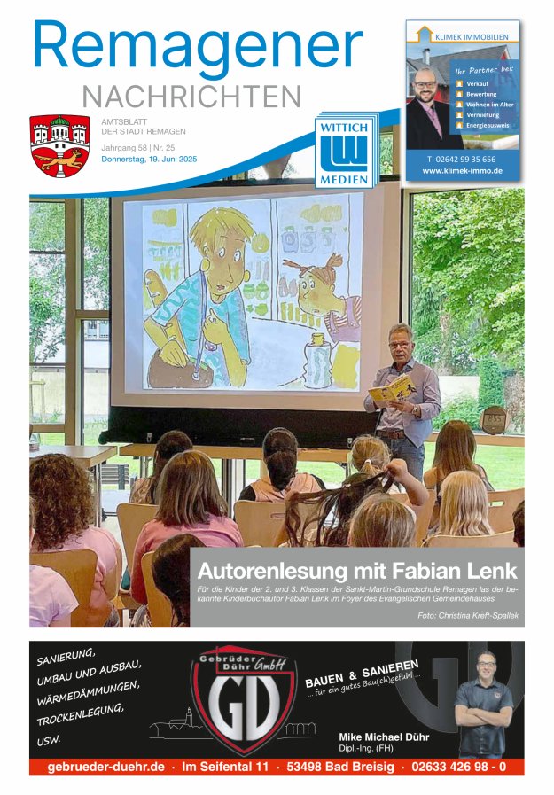 Remagener Nachrichten Titelblatt 25/2025