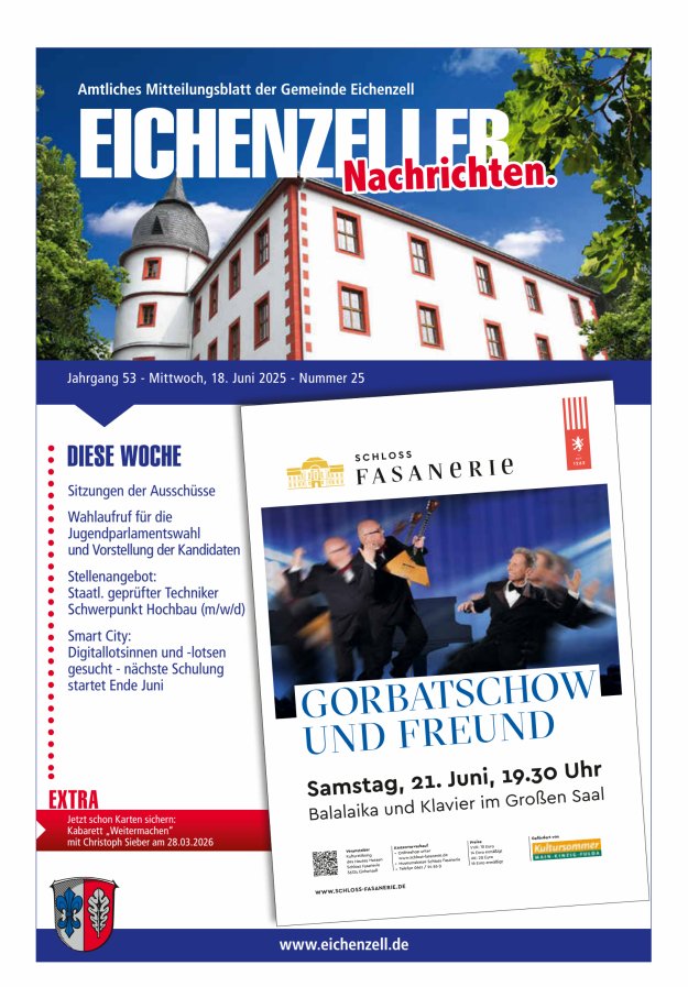 Amtliches Mitteilungsblatt der Gemeinde Eichenzell Titelblatt 25/2025