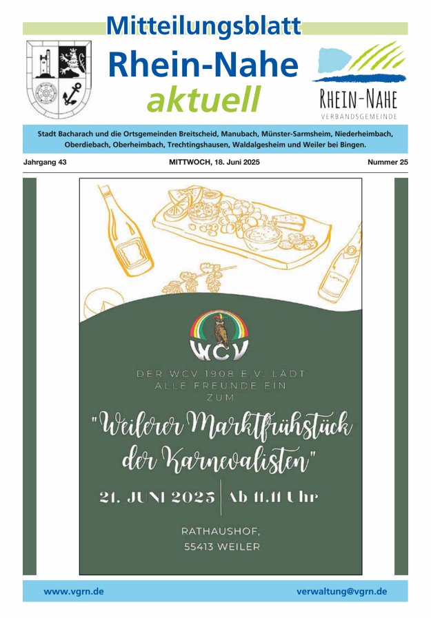 Rhein-Nahe aktuell Titelblatt 25/2025