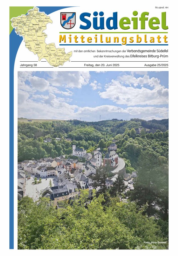 Mitteilungsblatt Südeifel Titelblatt 25/2025