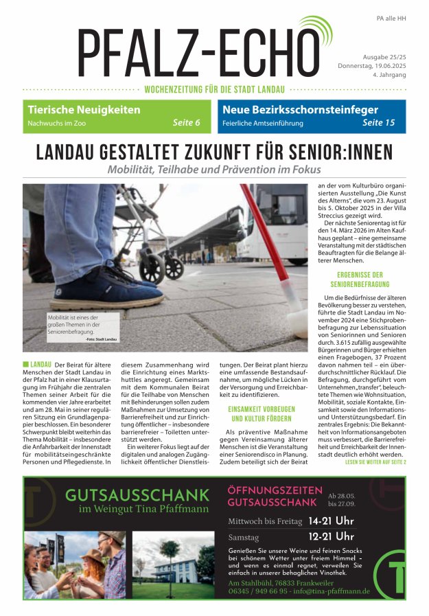 Pfalz-Echo Titelblatt 25/2025