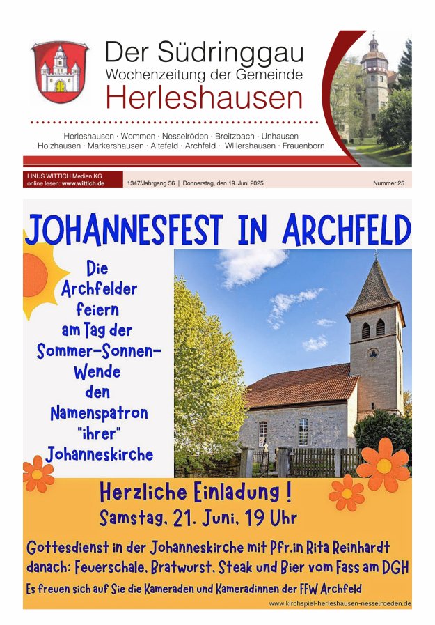 Der Südringgau Titelblatt 25/2025
