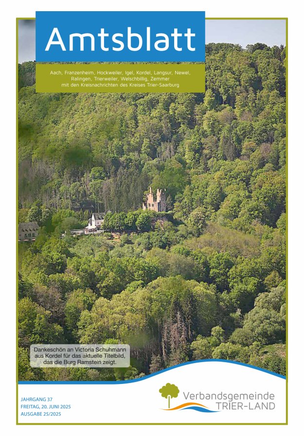 Amtsblatt VG Trier-Land Titelblatt 25/2025
