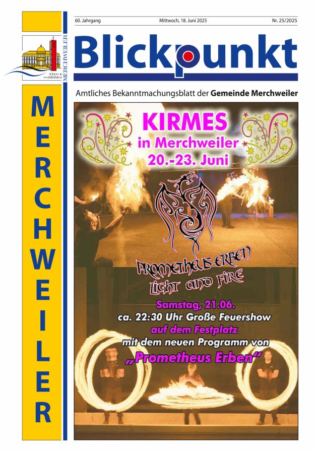 Blickpunkt Merchweiler Titelblatt 25/2025