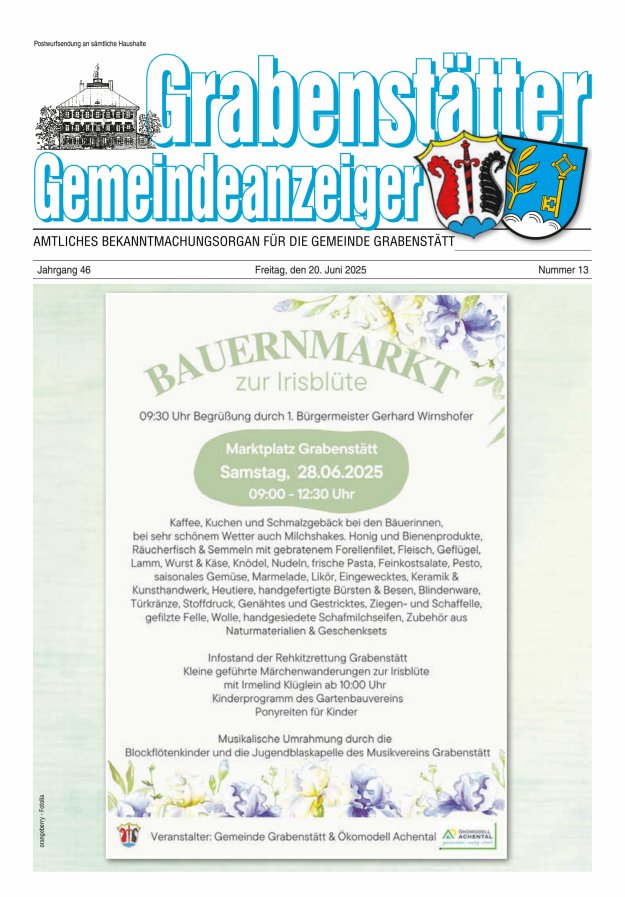 Grabenstätter Gemeindeanzeiger Titelblatt 13/2025
