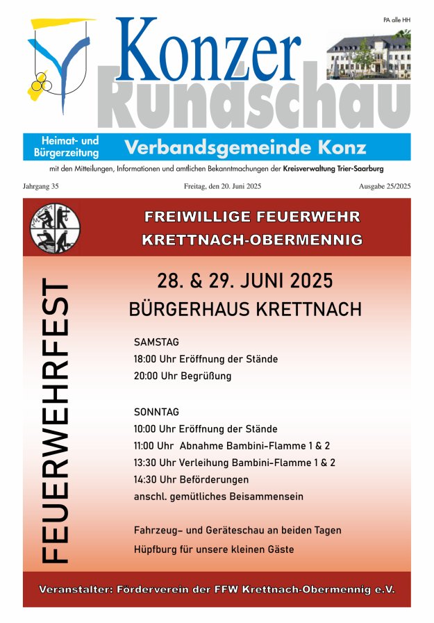 Konzer Rundschau Titelblatt 25/2025