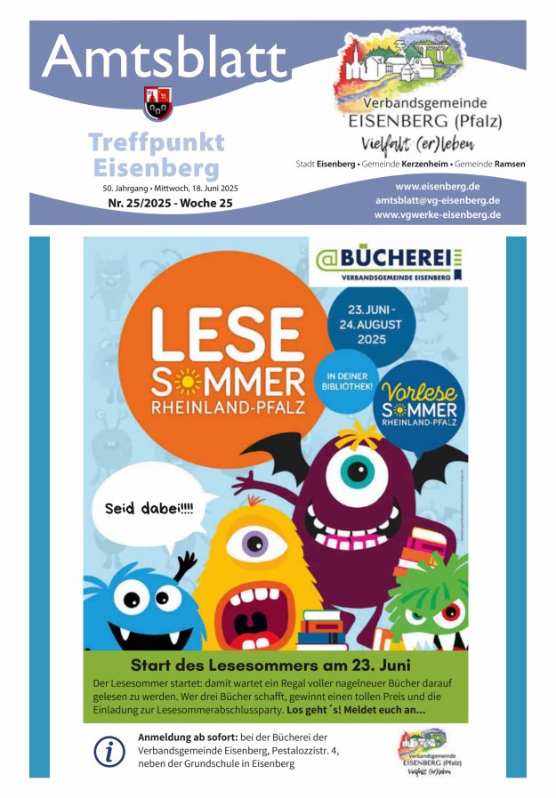 Treffpunkt Eisenberg Titelblatt 25/2025
