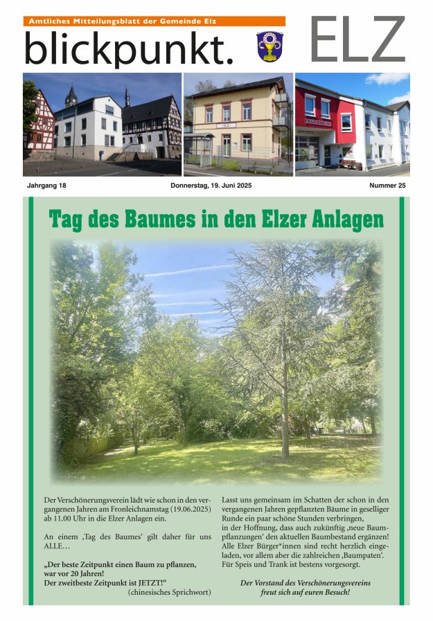 Blickpunkt Elz Titelblatt 25/2025