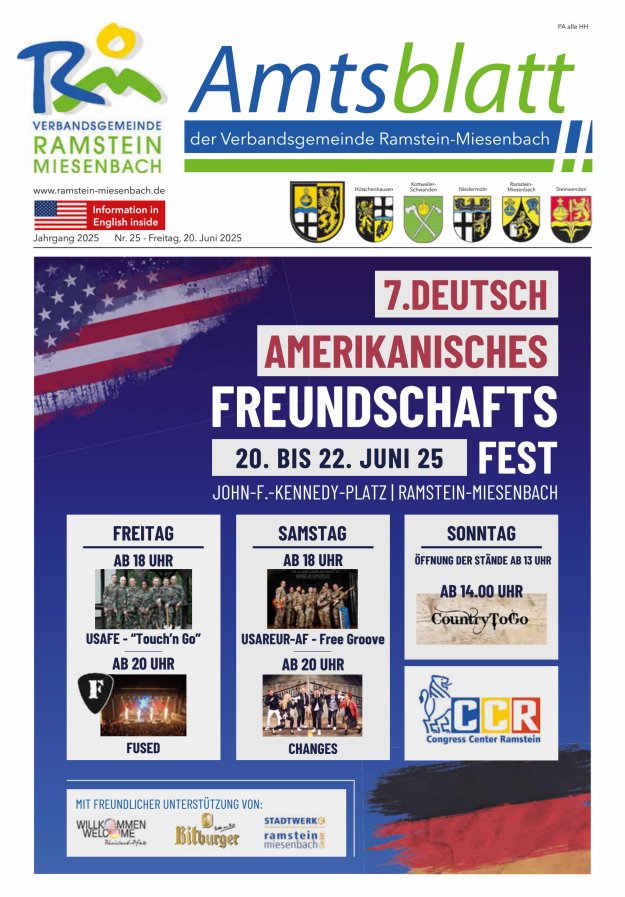 Amtsblatt VG Ramstein-Miesenbach Titelblatt 25/2025