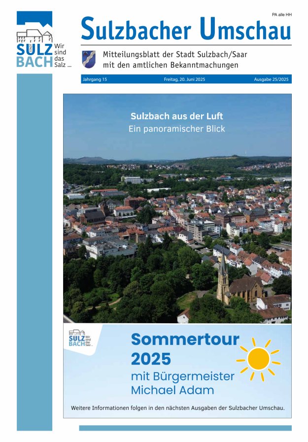 Sulzbacher Umschau Titelblatt 25/2025