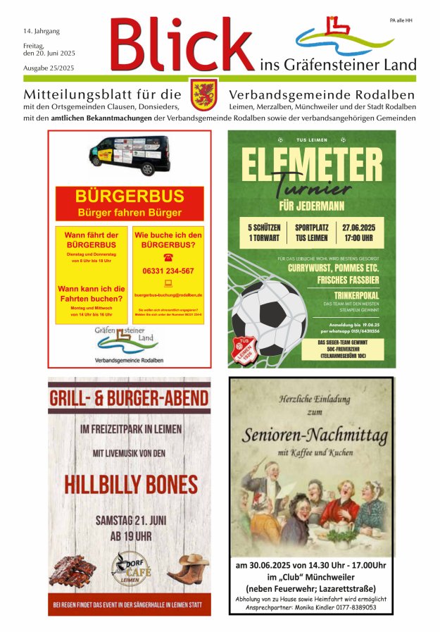 Blick ins Gräfensteiner Land VG Rodalben Titelblatt 25/2025
