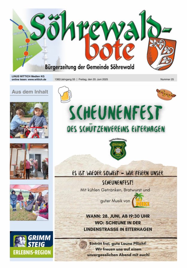 Söhrewaldbote Titelblatt 25/2025