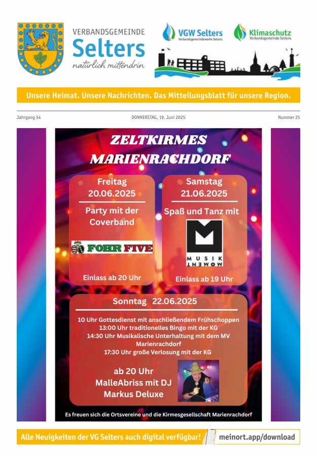 Unsere Verbandsgemeinde Selters Ww Titelblatt 25/2025