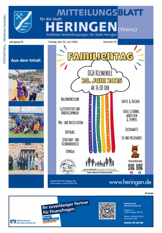 Mitteilungsblatt Heringen Titelblatt 25/2025