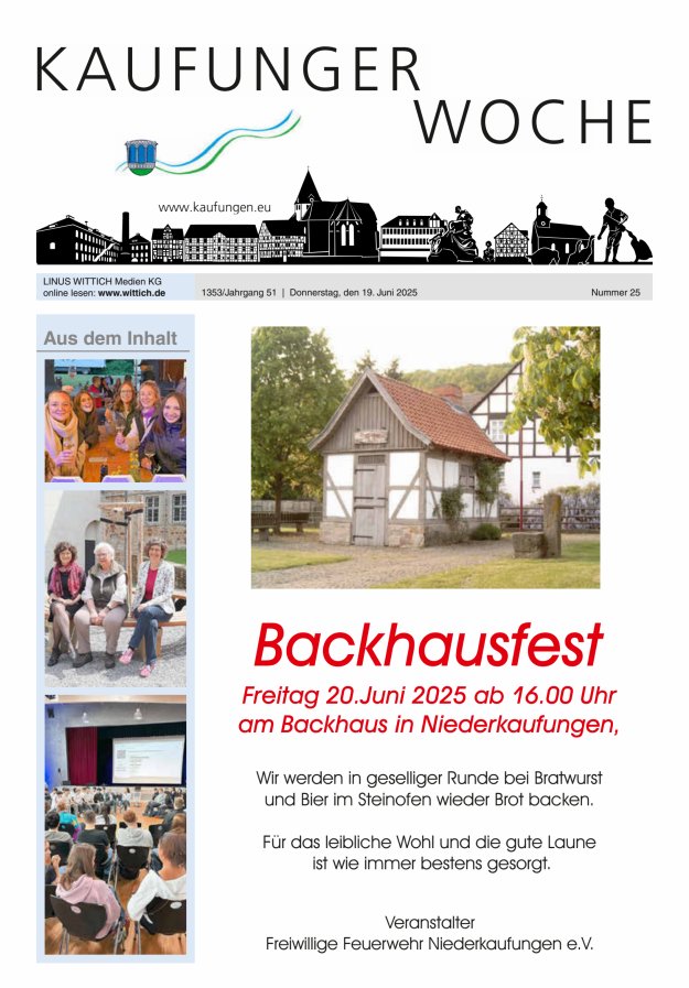 Kaufunger Woche Titelblatt 25/2025