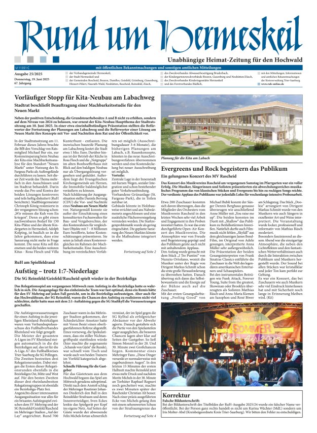 Rund um Hermeskeil Titelblatt 25/2025