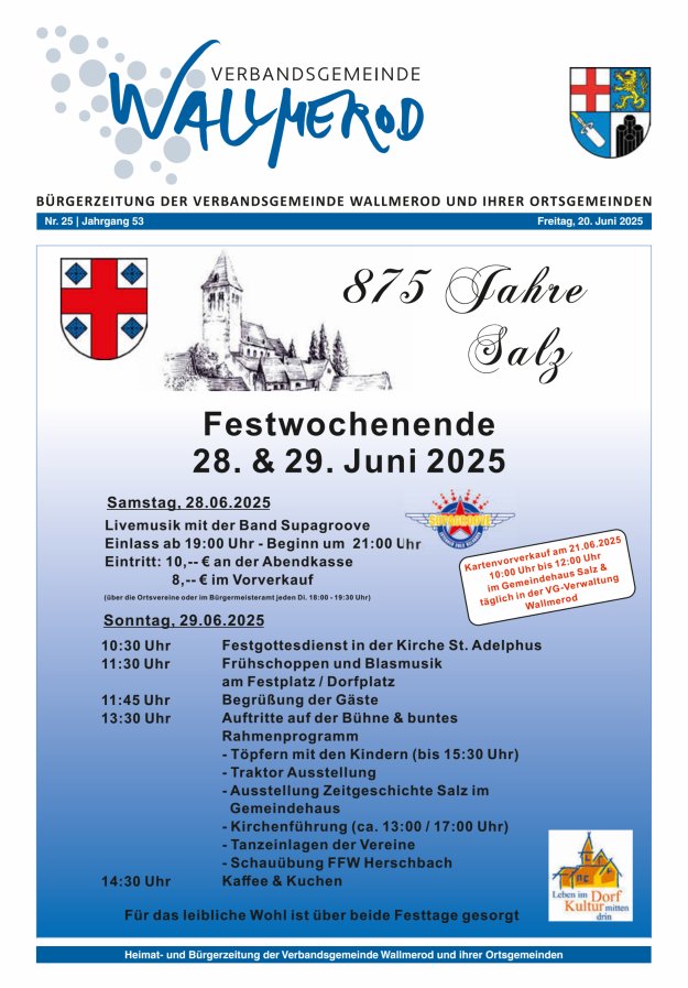 Wir über uns - Verbandsgemeinde Wallmerod Titelblatt 25/2025