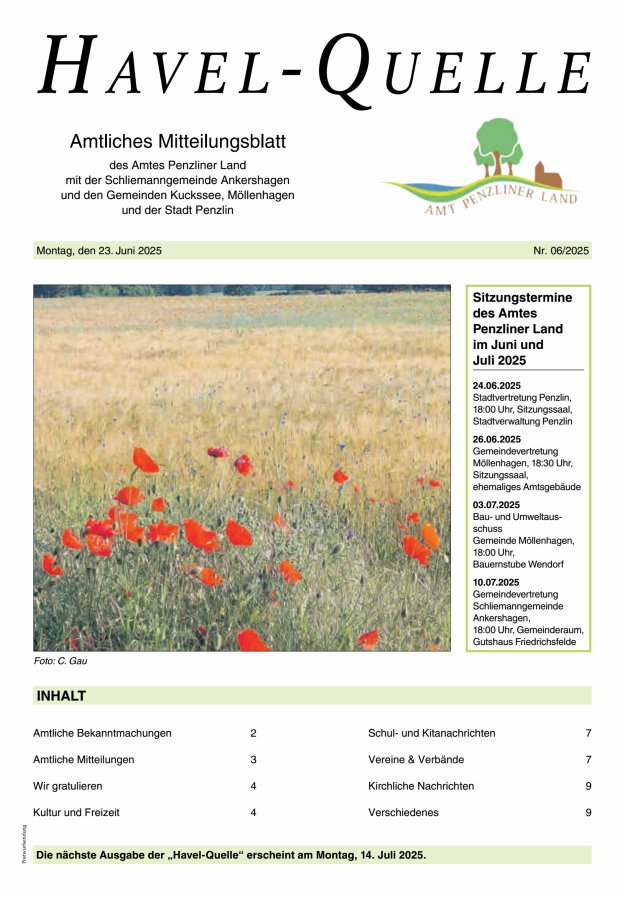 Havel-Quelle Titelblatt 06/2025