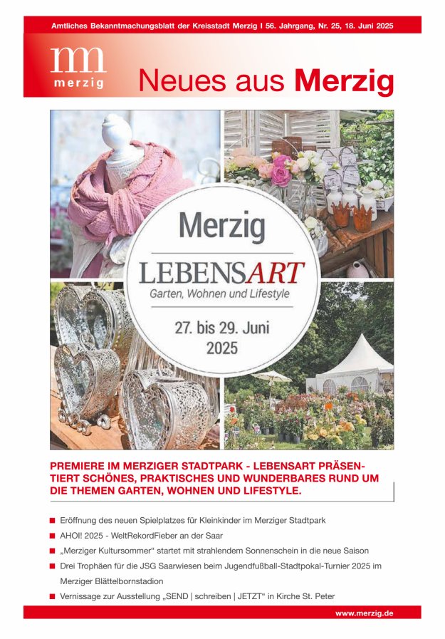 Neues aus Merzig Titelblatt 25/2025