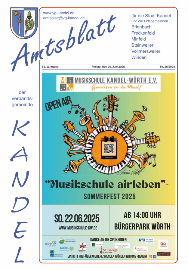 Amtsblatt VG Kandel Titelblatt 25/2025