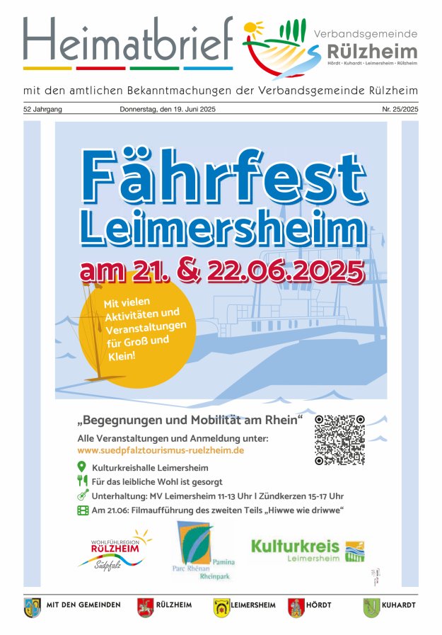 Heimatbrief VG Rülzheim Titelblatt 25/2025