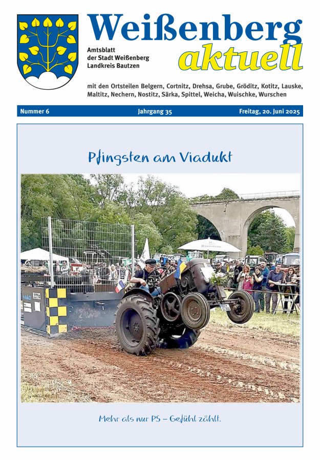"Weißenberg aktuell" - Amtsblatt der Stadt Weißenberg Titelblatt 06/2025