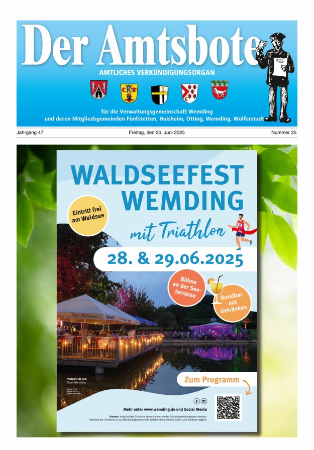 Der Amtsbote - Wemding Verwaltungsgemeinschaft Titelblatt 25/2025