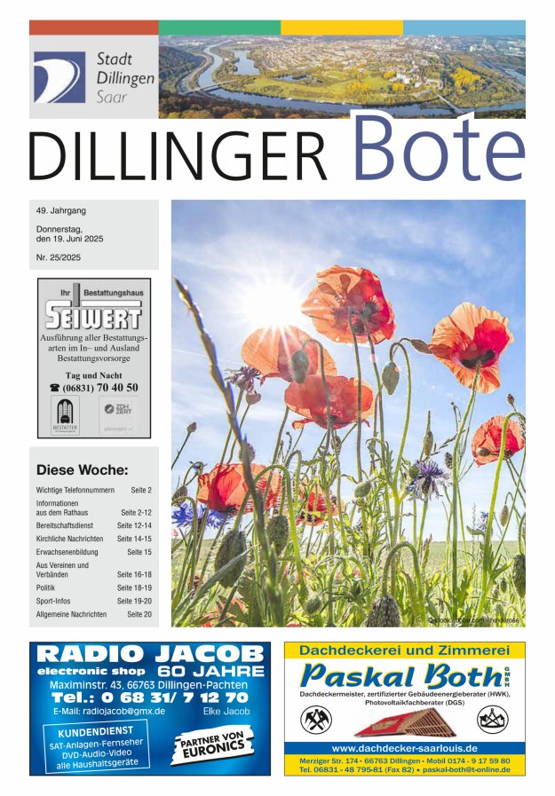 Dillinger Bote Titelblatt 25/2025