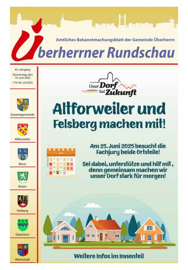 Überherrner Rundschau Titelblatt 25/2025