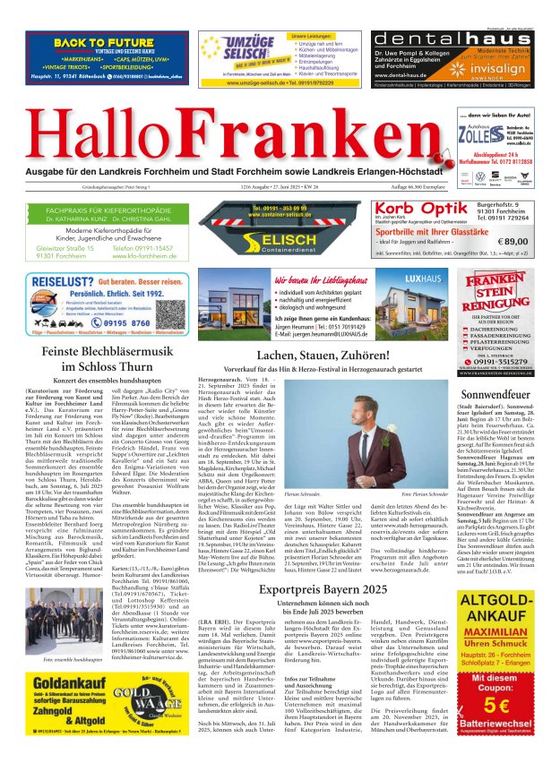 Hallo Franken Titelblatt 1216/2025