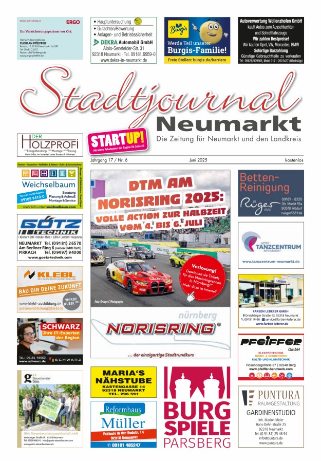 Stadtjournal Neumarkt Titelblatt 06/2025