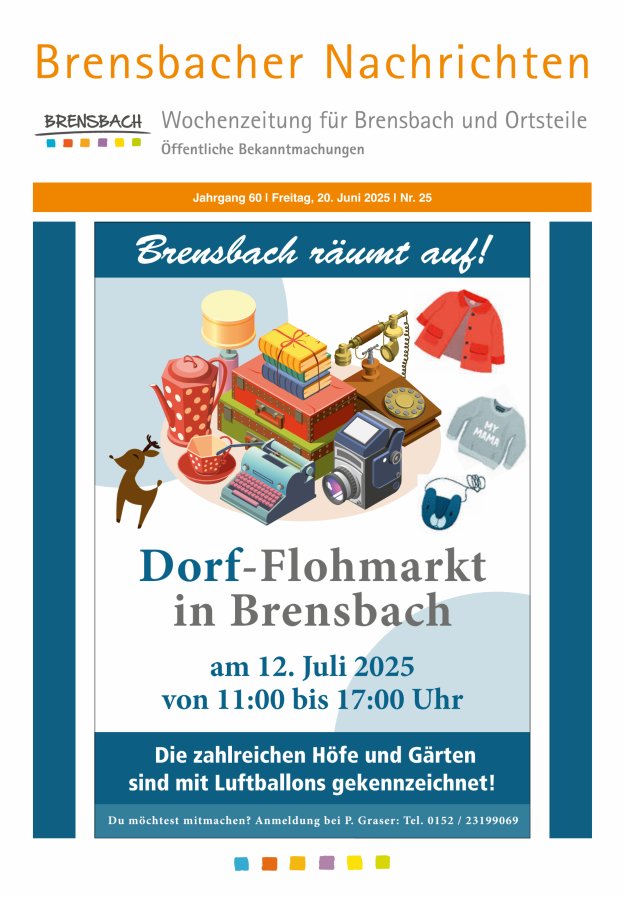 Brensbacher Nachrichten Titelblatt 25/2025
