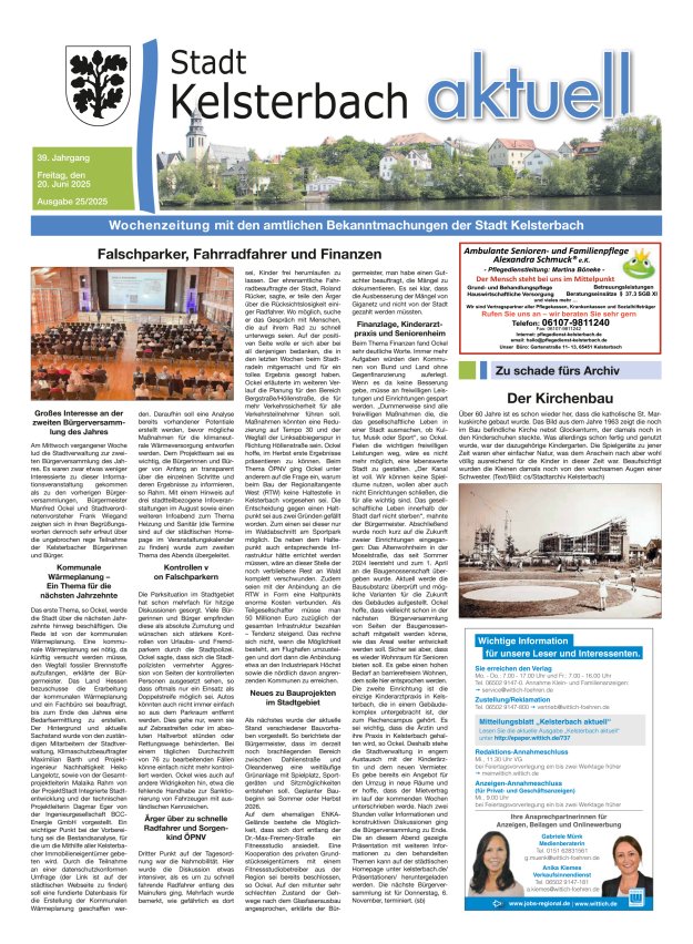 Kelsterbach aktuell Titelblatt 25/2025