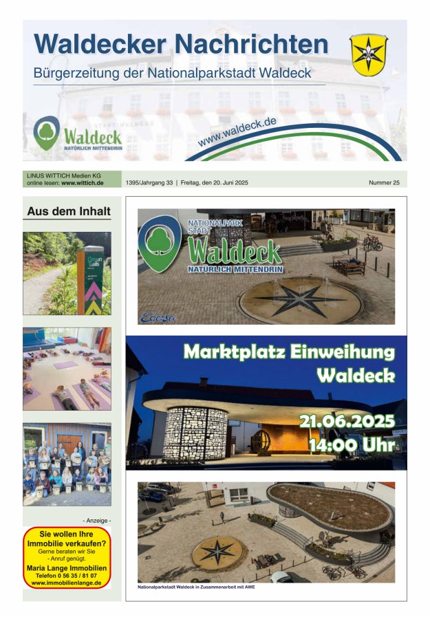 Waldecker Nachrichten Titelblatt 25/2025
