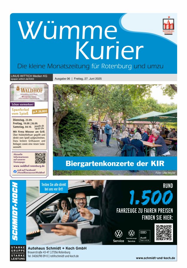 Wümme Kurier Titelblatt 06/2025