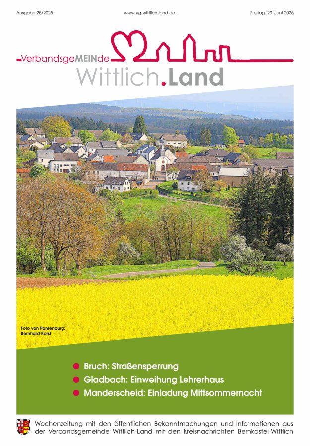 Mein Wittlich.Land Titelblatt 25/2025