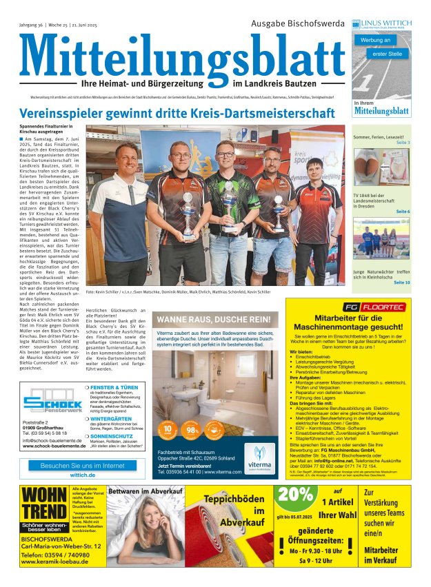 Mitteilungsblatt LK Bautzen Ausgabe Bischofswerda Titelblatt 24/2025