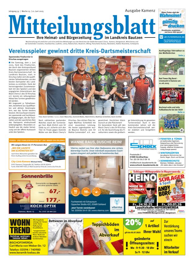 Mitteilungsblatt LK Bautzen Ausgabe Kamenz Titelblatt 24/2025