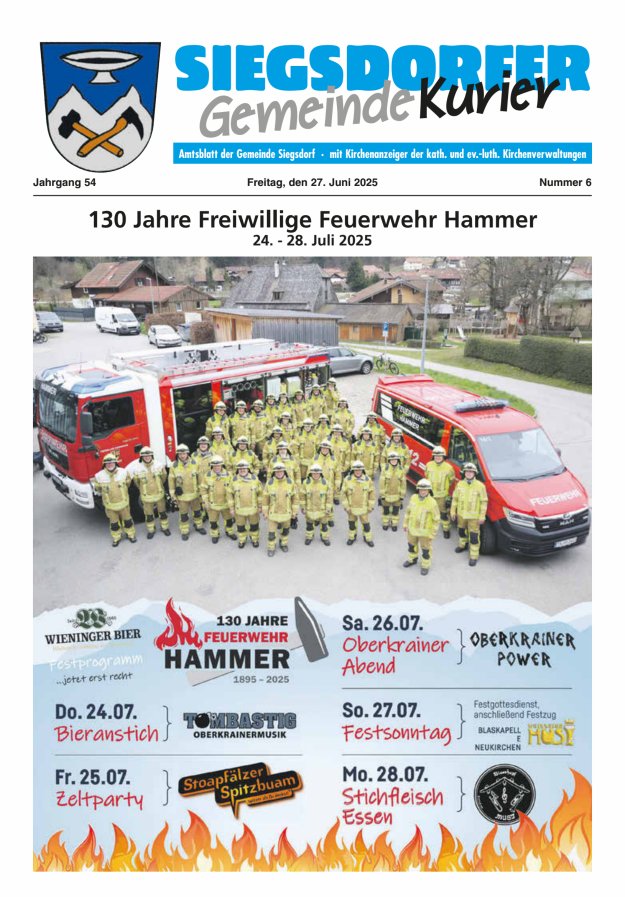 Siegsdorfer Gemeindekurier Titelblatt 06/2025