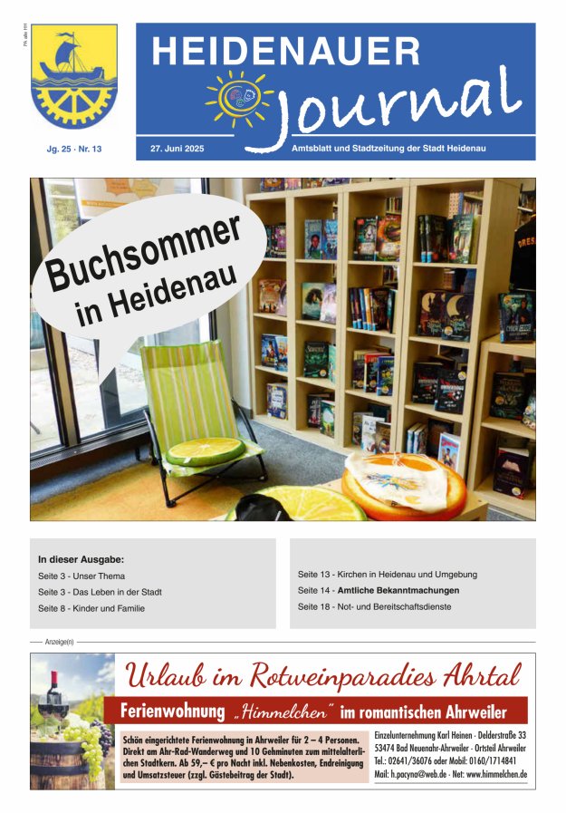 Heidenauer Journal - Amtsblatt und Stadtzeitung der Stadt Heidenau Titelblatt 13/2025