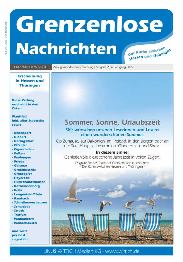 Grenzenlose Nachrichten Titelblatt 02/2025