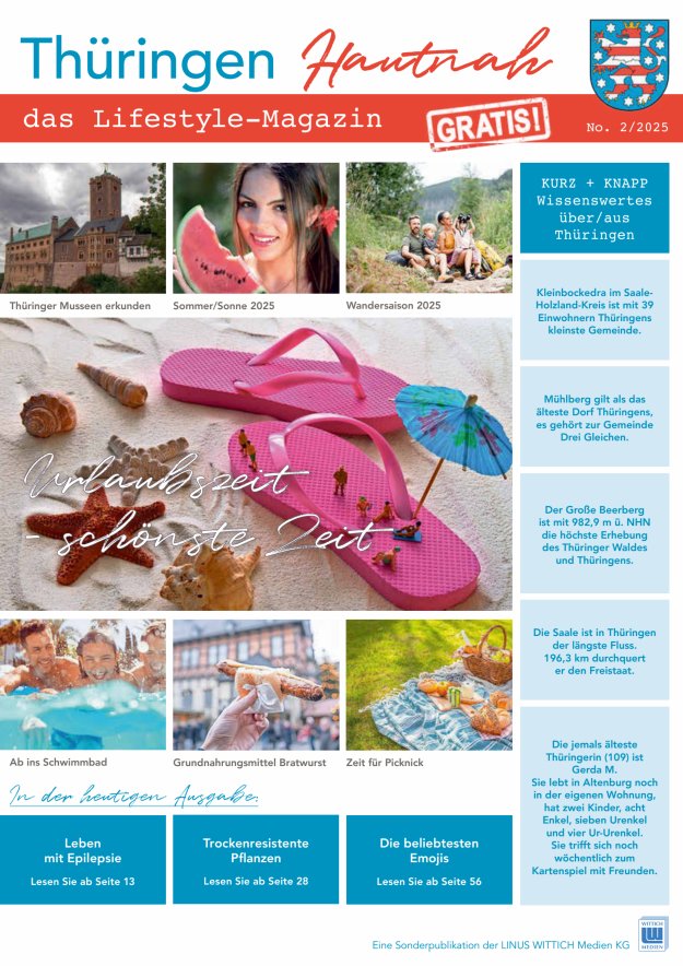 Thüringen Hautnah - Das Lifestyle-Magazin Titelblatt 02/2025