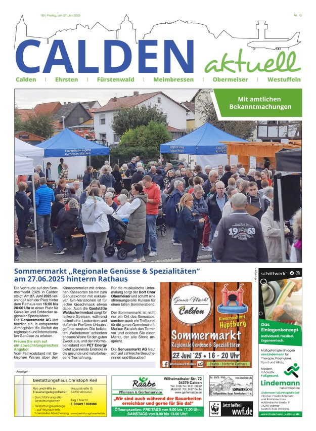 Calden aktuell Titelblatt 13/2025