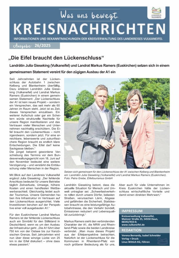 Kreisnachrichten Titelblatt 26/2025